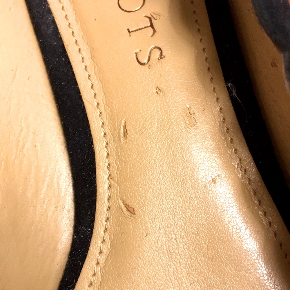Final Price- TALBOTS Edison Scallop Genuine Suede Flats - Picture 16 of 16